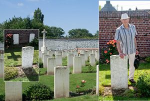 Man In churchyard looking at graves shows the importance of creating memories
